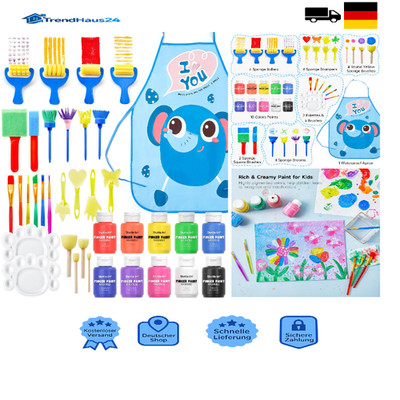 Shuttle Art 33-teiliges Fingermalset für Kinder waschbar 10 Farben