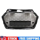 For Audi A3 S3 2017-2019 RS3 Style Grille Front Hood Henycomb Bumper Grill Black