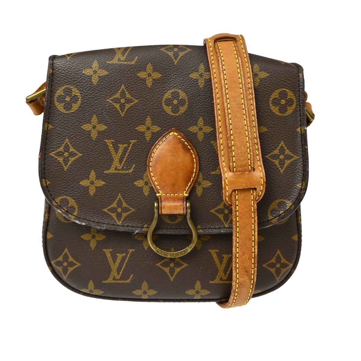 LOUIS VUITTON SAINT CLOUD MM MONOGRAM LEATHER SHOULDER BAG M51243