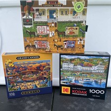Bundle of 3 Puzzles Brand New. 300  1000 Pieces All Sealed All New Unopened