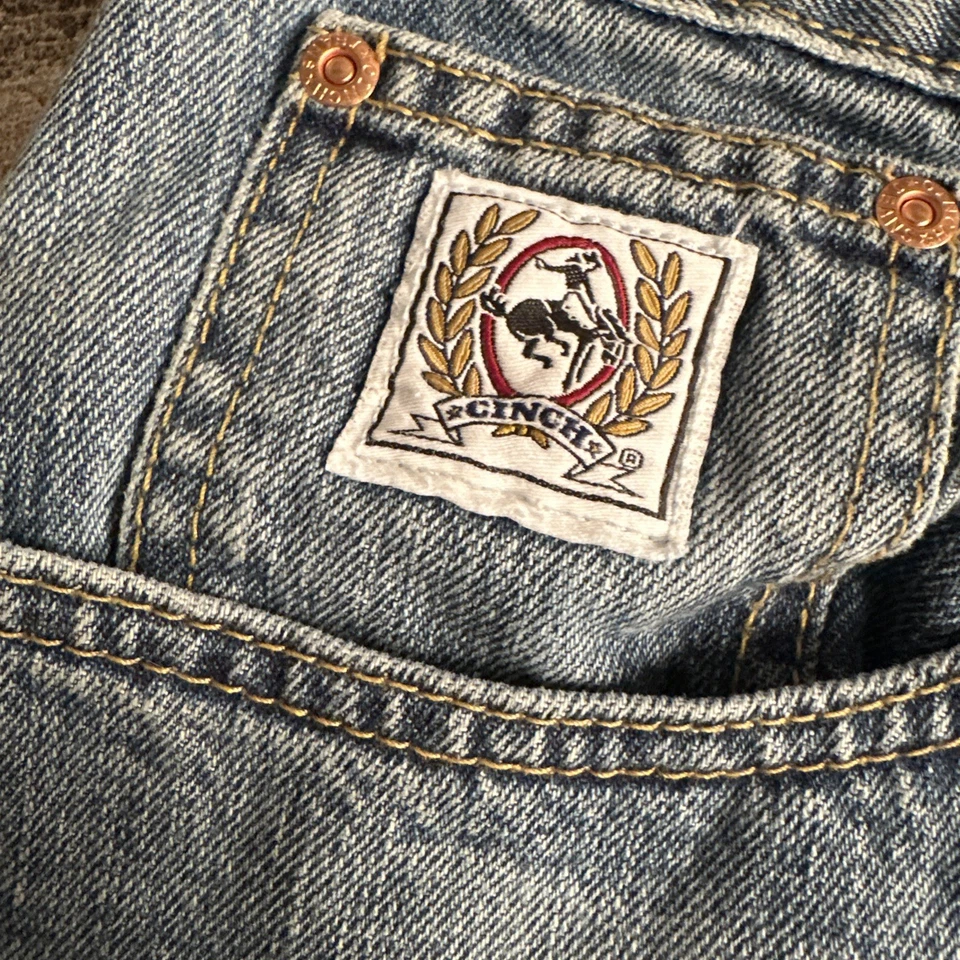 Cinch White Label Relaxed Straight Jeans Men's 35x32 Denim - Image 2 of 4