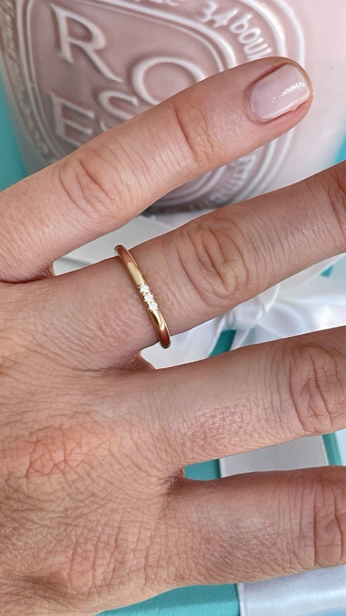 Tiffany フォーエバーダイヤモンド7Pリング⭐︎ローズゴールド Tiffany Forever Band Ring in Rose Gold with a Half-circle of
