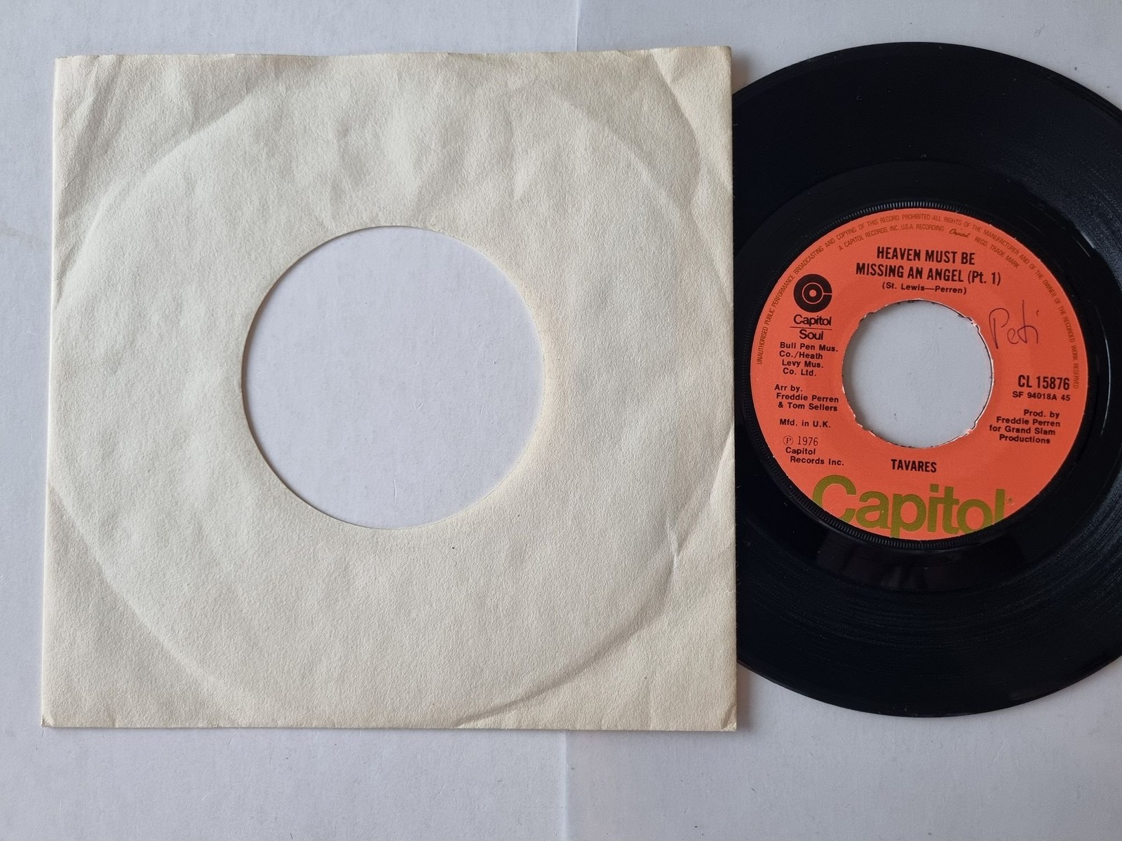 Tavares - Heaven Must Be Missing An Angel 7'' Vinyl UK