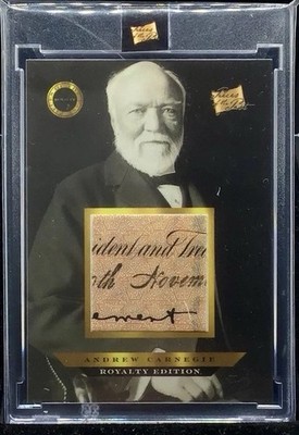 2025 Pieces Of The Past Andrew Carnegie Authentic Hand Written Document Relic