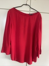 Tommy Hilfiger Damenbluse rot am Rücken gekn...