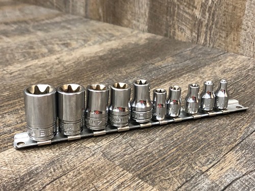 Snap On 10 Pc Combination Drive TORX Shallow Socket Set E4-E18 210AFLEY Fast S/H