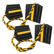 Cuñas de rueda de goma HOXWELL para remolque RV cámper camión coche avión barco,...