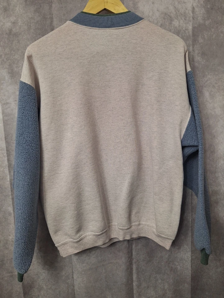 Sudadera De Colección Años 90 Colorado Estes Park Talla M Algodón Polar Colorblock LEER Foto 3 de 4