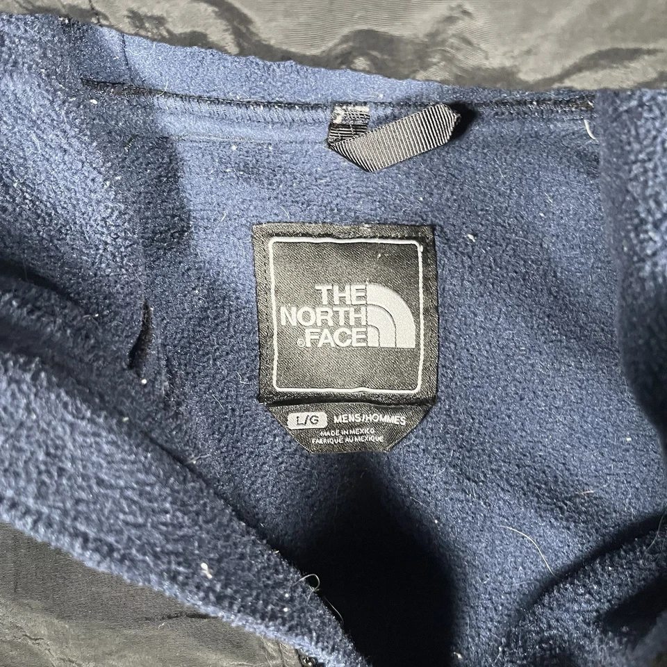 The North Face Denali Hoodie Jacket Men's Large Blue Fleece Full Zip Outdoor - Image 3 of 4