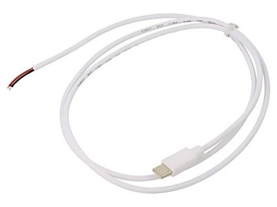 AK-SC-40 Kabel Service Leitungen,USB C-Stecker 1m weiß 60W 3A 20V AKYGA