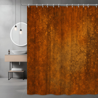 Rustic Orange Shower Curtain for Fall Decor
