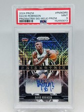 2024 Prizm #DRS David Robinson Prizmatrix Signature Mojo /25 Autograph PSA 9