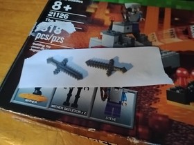  LEGO 21126 Minecraft Box, Manuals, and 2 Swords Only 