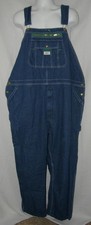 Mens 50 X 30 Cotton Denim Blue Jean Zipper Fly Carpenter Bib Overalls LIBERTY