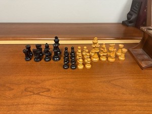 Lardy Wood Chess Set Pieces Hand Carved - 3.50" King- No Weights