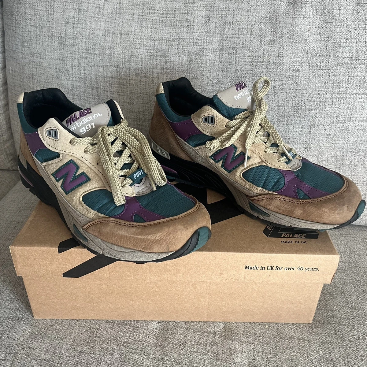 New Balance Palace x 991 Made in England Taos Taupe Grape | eBay