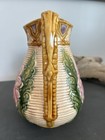 Ceramic majolica pitcher with floral design — photo 3