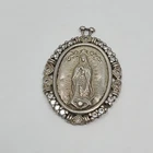Vintage Medal Pendant Our Lady Of Guadalupe Religious Christian Gift