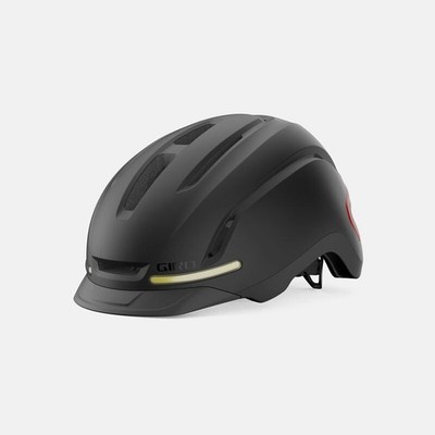 Giro Ethos MIPS Fahrradhelm - Medium Size 55-59cm - Matt Black - LED Lights