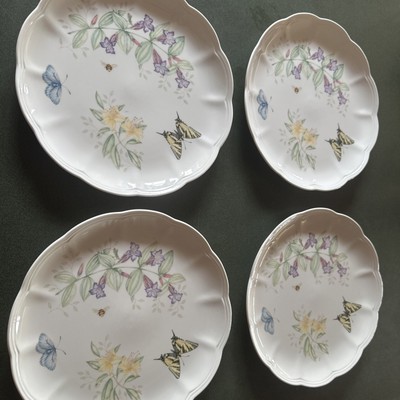 LENOX Butterfly Meadow Tiger Swallowtail Dinner Plates Set of 4 NEW 