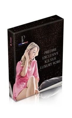Predire Paris Exclusive Silk Luxury Spa Robe Light Pink Size S MSRP $350