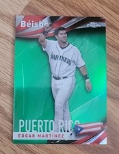 EDGAR MARTINEZ 2021 TOPPS CHROME BEISBOL GREEN REFRACTOR 20/99 PUERTO RICO 🇵🇷 