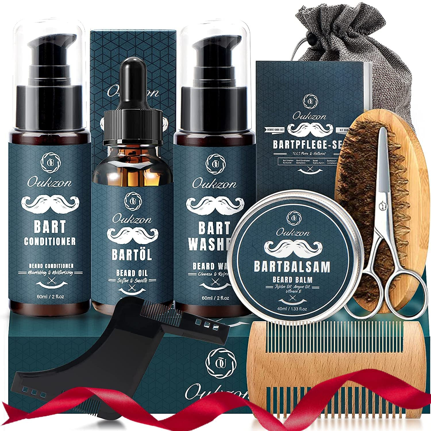 Set Regalo Barba Uomo 10 in 1: Olio Barba Professionale e Cura Completa