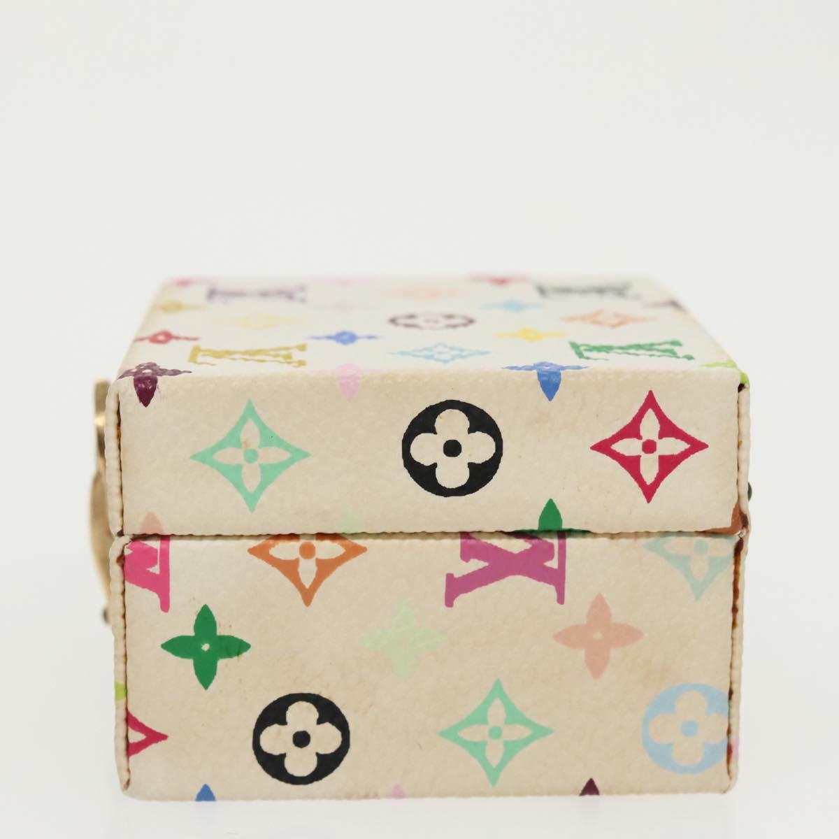 LOUIS VUITTON Monogram Multicolor Jewelry Box White LV Auth