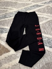 Air Jordan Jogger Sweatpants Boys Large Black Athletic Basketball Gym Logo Leg