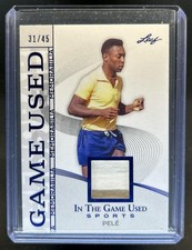 2025 Leaf In the Game Used Pele Memorabilia Jersey Blue Holo #/45