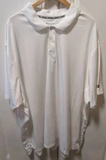 Men's Champion Double Dry White Polo Short Sleeve Shirt Size 4XL Athletic Golf