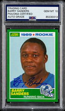 🏈 1989 Score Barry Sanders Rookie Card #257 – PSA/DNA Auto 10