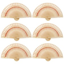 60 Pack Sandalwood Folding Fans Sunflower Wedding Favors Baby Shower Gifts Decor