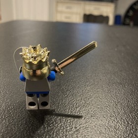 Lego Castle King Mathias Minifig 8781 8875 8779 Knights Kingdom Gold Chrome Lot