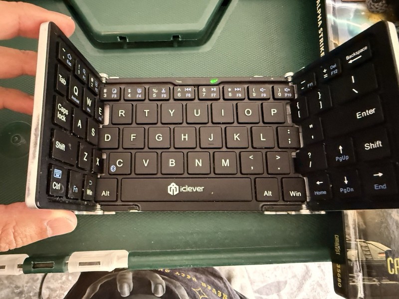 iClever Ultra Slim Mini Bluetooth Wireless Folding Aluminum Keyboard IC-BK03