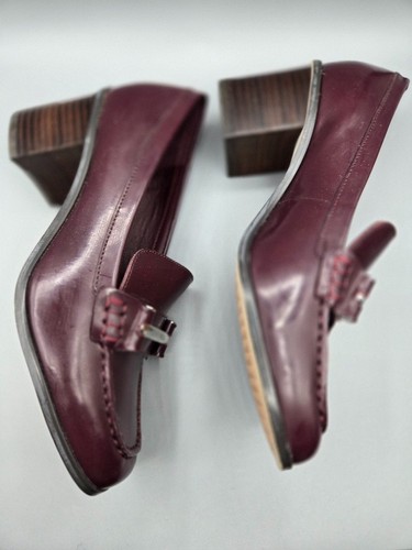 Lauren Ralph Lauren Women Shoe Dalena Size 8.5B Burgundy 2.5 inch Heel - Picture 3 of 11