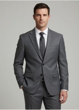Theory NWT Grey 100 Wool Suit 40R / 32 W Marlo Xylo Slim Tailored 2pc Men Suit