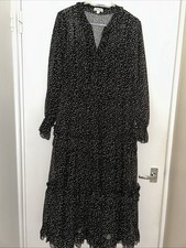 Jaeger Black/white Dress Size 16 Vgc BLACK FRIDAY SALE 