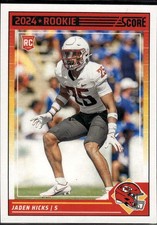 Jaden Hicks 2024 Score Kansas City Chiefs Rookie #362