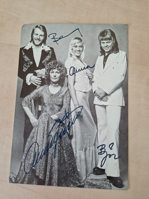 ABBA Autogrammkarte Von Polydor 70er Jahre