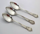 3 Towle GEORGIAN Sterling Silver 5 O'Clock Spoons - Lovely! NO MONO - 78g