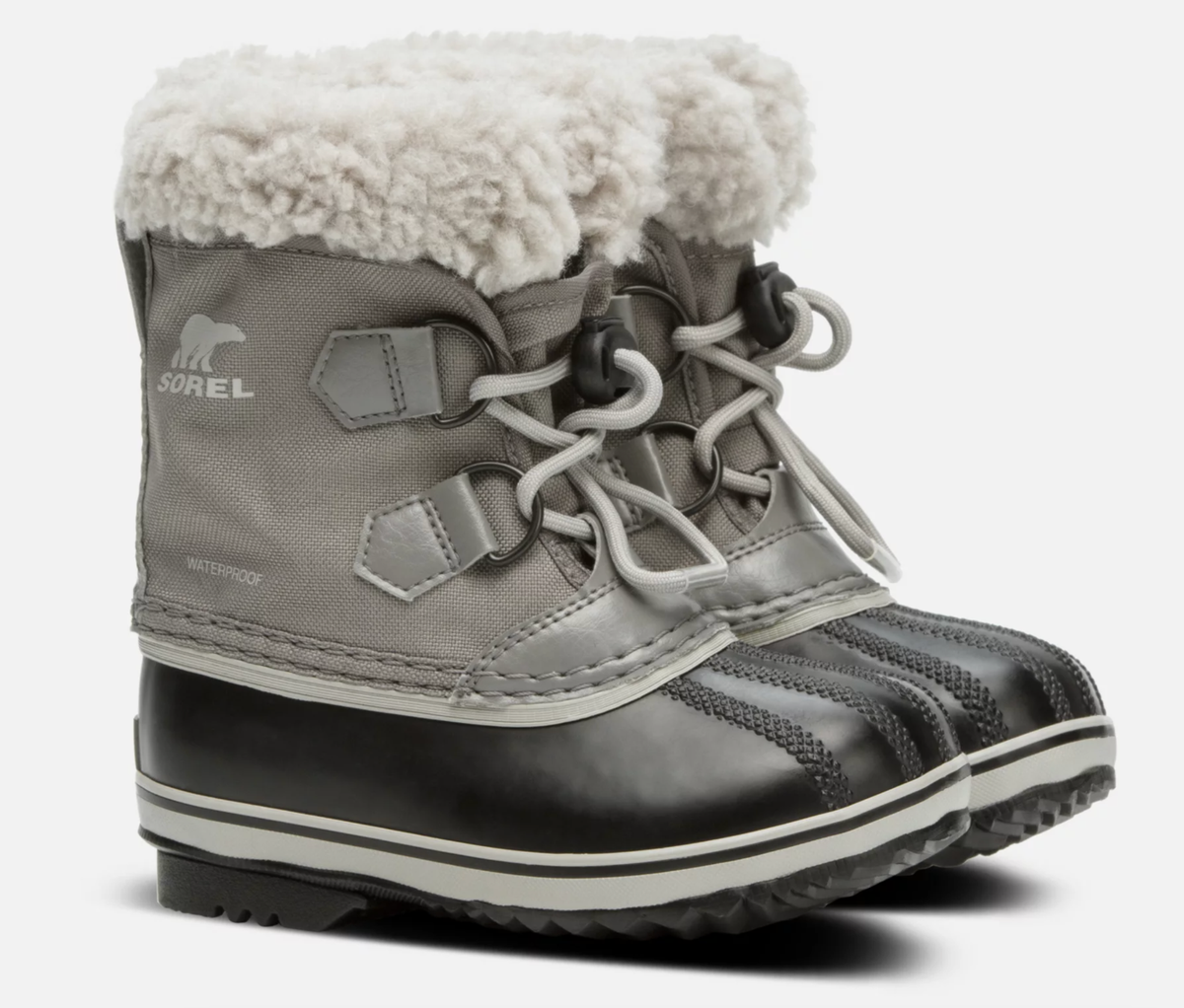 SOREL Z10903 Youth Kids Yoot Pac Gray Waterproof Snow Boots