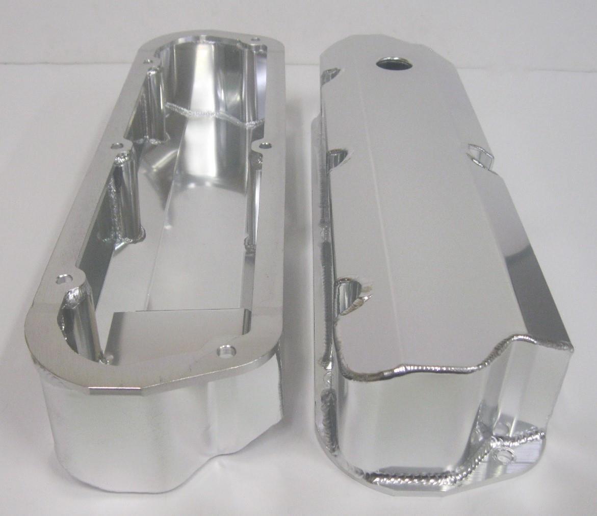 SB Ford FABRICATED Aluminum Tall Valve Covers SBF 289 302 351W 1/4 Billet Rail eBay