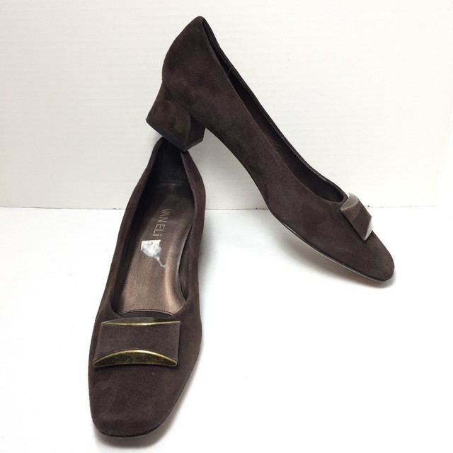 Women's VanEli Brown Leather Suede Low Heel Pumps Size 9 N | eBay