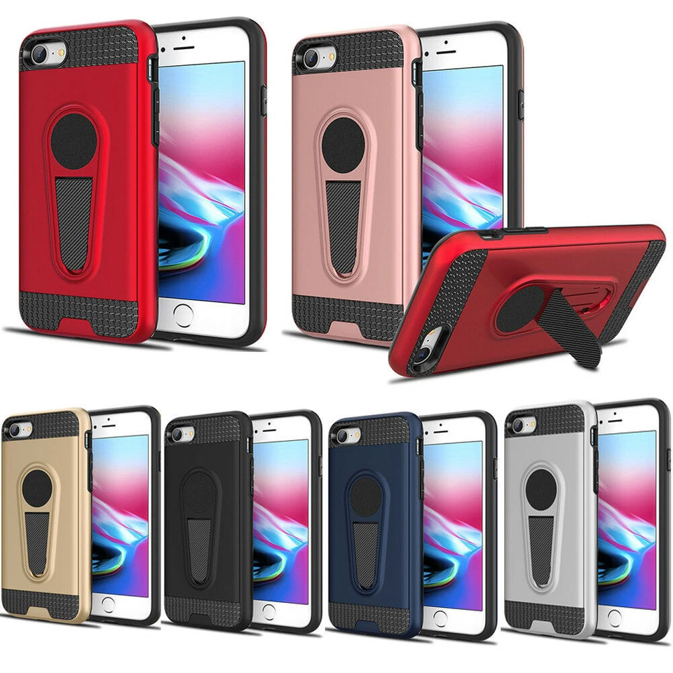 For  iPhone 7/8/X/XS Max/XR  Shockproof Armor Magnetic Case W/Holder Case  COVER - Image 2 of 4