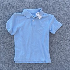 Old Navy Boy's Blue Short Sleeve School Uniform Polo Shirt Size S 5-6 