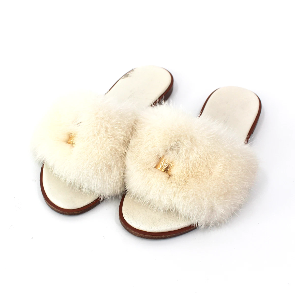 lv slides for women furry