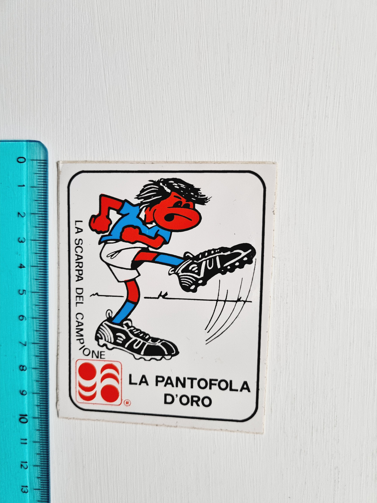 PANTOFOLA D’ORO ADESIVO LA PANTOFOLA D'ORO SHOES SCARPE STICKER AUTOCOLLANT VINTAGE 80s ORIGINAL