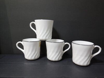 Set of 4 CORNING CORELLE TIGER LILY 3 1/2'' Flat Cups (B060)