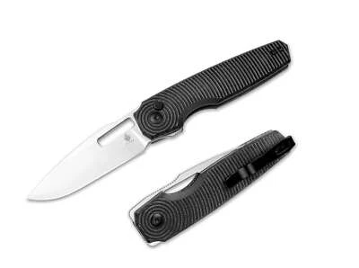 Kizer Dogfish Micarta Black Taschenmesser Nitro-V Button Lock EDC ✔️ 01KI437
